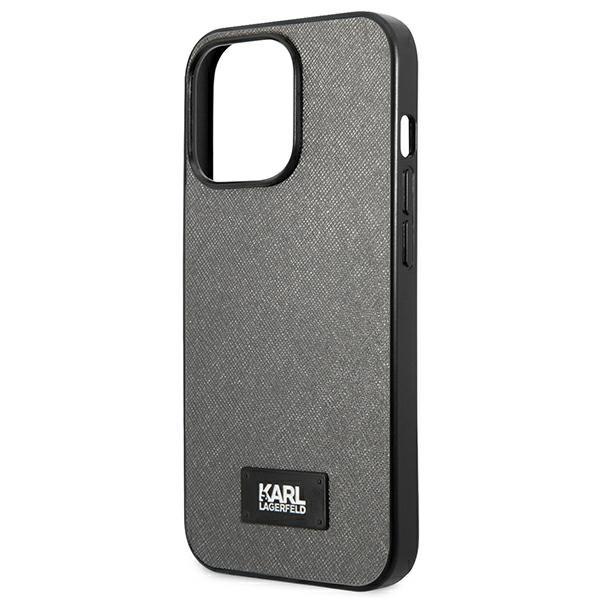 Karl Lagerfeld KLHCP13LSFMP2DG iPhone 13Pro / 13 6.1" hardcase silver/silver Saffiano Plaque
