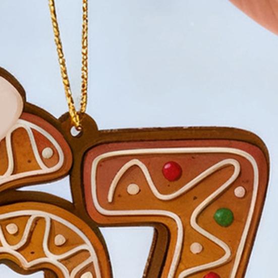 Christmas 67 Acrylic Ornament Six Seven Gingerbread Ornaments Funny 67 Meme Xmas Tree Decorations for Holiday Party Decor