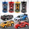 4 Colors Rc Car Can Box Car Creative Mini Rc Car Radio Remote Control Light Micro Racing Car Toy For Boys Kids Gift