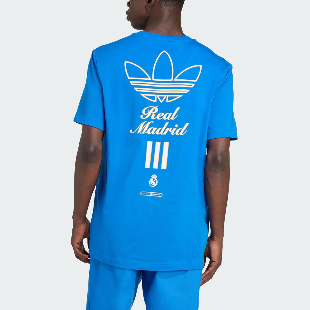 adidas Оригинальная футболка с графическим принтом Иконы Террасы Реал Мадрид JM2123-