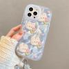 Rabbit Flowers Suitable for Apple 16 Mobile Phone Case 15pro Feather Yarn Iphone14promax Lens Full Package