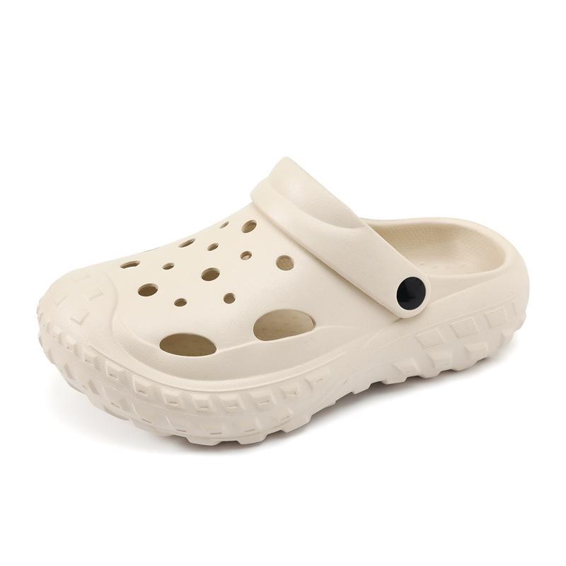 Толстоподошвенные туфли с отверстиями, нескользящие и дезодорирующие для летней носки, модные удобные новые универсальные пляжные сандалии на мягкой подошве