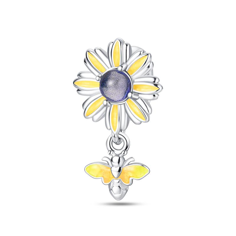 Spring 925 Silver Color Sakura Butterfly Flowers Charms Beads Fit Diy 925 Original Bracelets Fine DIY Jewelry Birthday Gifts