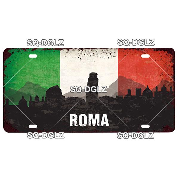 [SQ-DGLZ] Знаменитый городской номерной знак, металлический знак, винтажная табличка, деревенская жестяная вывеска, настенный декор, декор для бара, дорожный постер