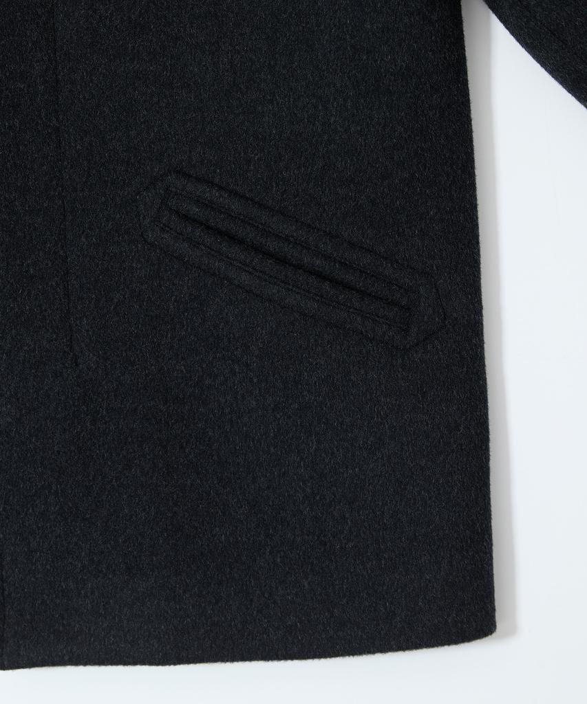 HORLISUN Baron Wool Half Coat Dark Navy