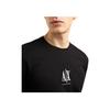 Emporio Armani Мужская футболка с длинным рукавом и круглым вырезом, вышивка логотипа, черная XM000364-AF12308-UC001