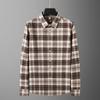 Мужская фланелевая клетчатая рубашка большого размера с начесом