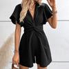 Women's Comfortable Casual Jumpsuit Short Sleeve Top Sweater Jumpsuit Shorts