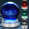3D Solar System Crystal Ball Night Light with LED Colorful Lighting Touch Base Galaxy Planets Glass Ball Lamp Astronomy