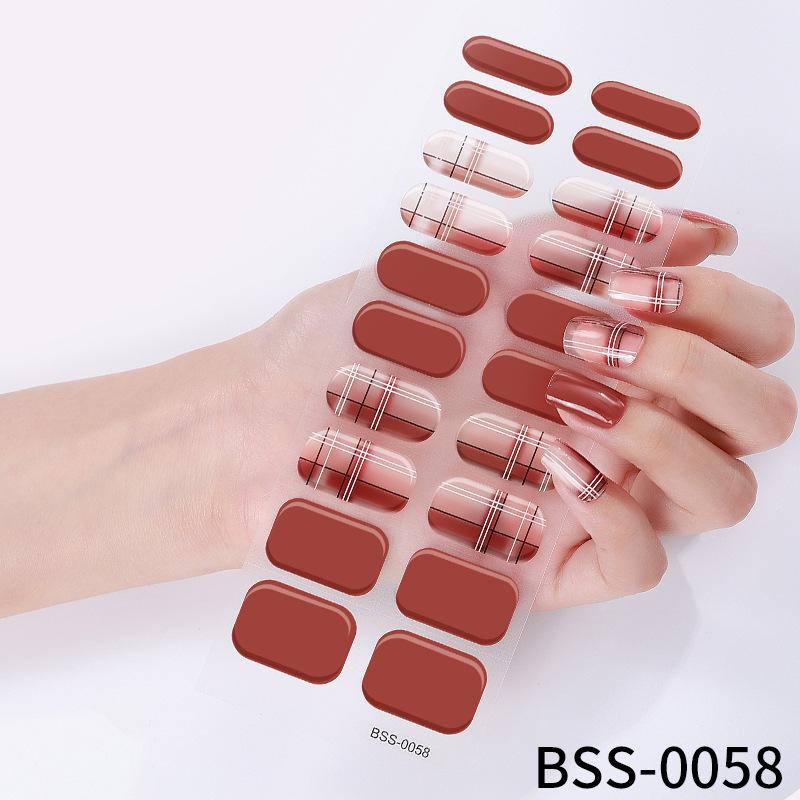 20 гелевых наклеек для ногтей на пальцы 3D полуотвержденные наклейки для дизайна ногтей наклейки для дизайна ногтей