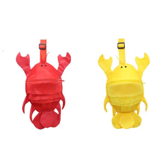 Детская пляжная сумка в форме омара с героями мультфильмов, дышащая сетчатая дизайнерская сумка для хранения игрушек, детский органайзер для песочных инструментов