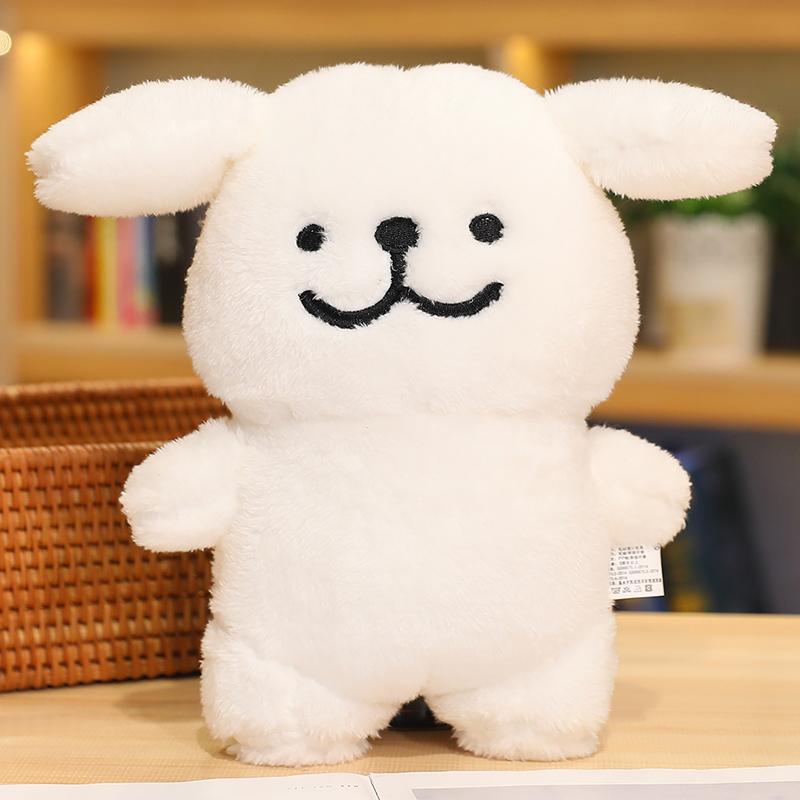 Korean Maltese Dog Plush Toy Kawaii Puppy Gift Cute Kawaii Stuffed Animal Pillow Soft Puppy With Clothes Gift for Kids Adults
