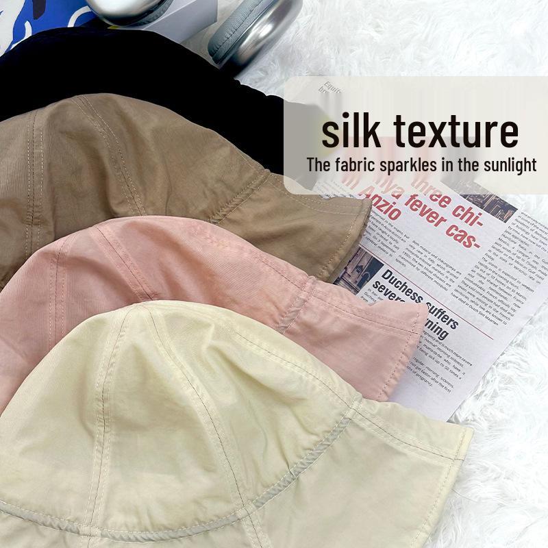 Wrinkled Drawstring Bucket Hat: 2025 Summer Style, Lightweight, Cool Fabric, Easy To Carry, Sunshade & Sunscreen.