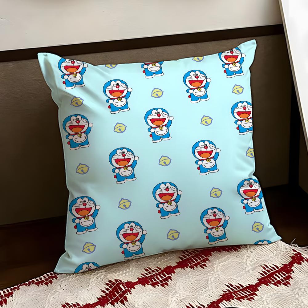 Anime DDoraemonS Cushion Cover Reversible Soft Durable Pillow Cover Home Car MultiScene Use for Daily Comfort