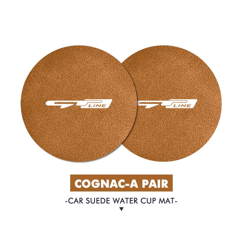 Car Anti Slip Mat Coaster Water Cup Slot Decorate Accessories For KIA gt gtline Xline ceed Forte RIO STINGER Seltos K3 K4