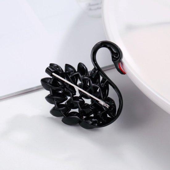 Брошь Лебедь Женственная Личность Кристалл Брошь Модный Темперамент Корсаж Универсальное Пальто Кардиган Булавка