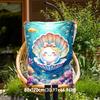 1PC shell oceanOutdoor Flannel Blanket - Soft Plush Decor for Picnics, camping, Bedroom, Playroom, Office, or Lunch Break 1314A