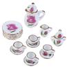 15 шт./комплект 1:12 миниатюрных столовых приборов для кукольного домика фарфоровая керамическая чайная чашка тарелка