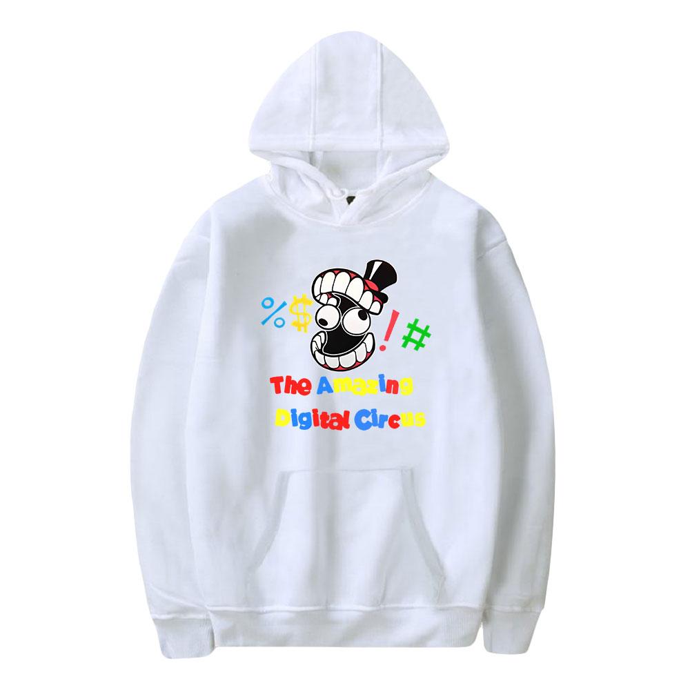 Толстовка с капюшоном The Amazing Digital Circus для мужчин, женщин, унисекс, с графическим принтом, крутая уличная одежда с капюшоном, пуловер с длинными рукавами, топы