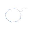 New Light Luxury Zircon Niche Sea Blue Star Necklace Dopamine Collarbone Chain High-end Neck Chain Fashion Accessories