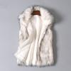 Women Winter Waistcoat Short Type Faux Fur Turn-down Collar Cardigan Sleeveless Heat Retention Fuzzy Vest Coat Everyday Wear Work School Jacket