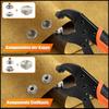 Professional Eyelet Punch Kit with 40 Sets 15mm Metal Buckle for Belt Clothes Curtains Shoes Tent Tarpaulin Grommet Pliers Kit