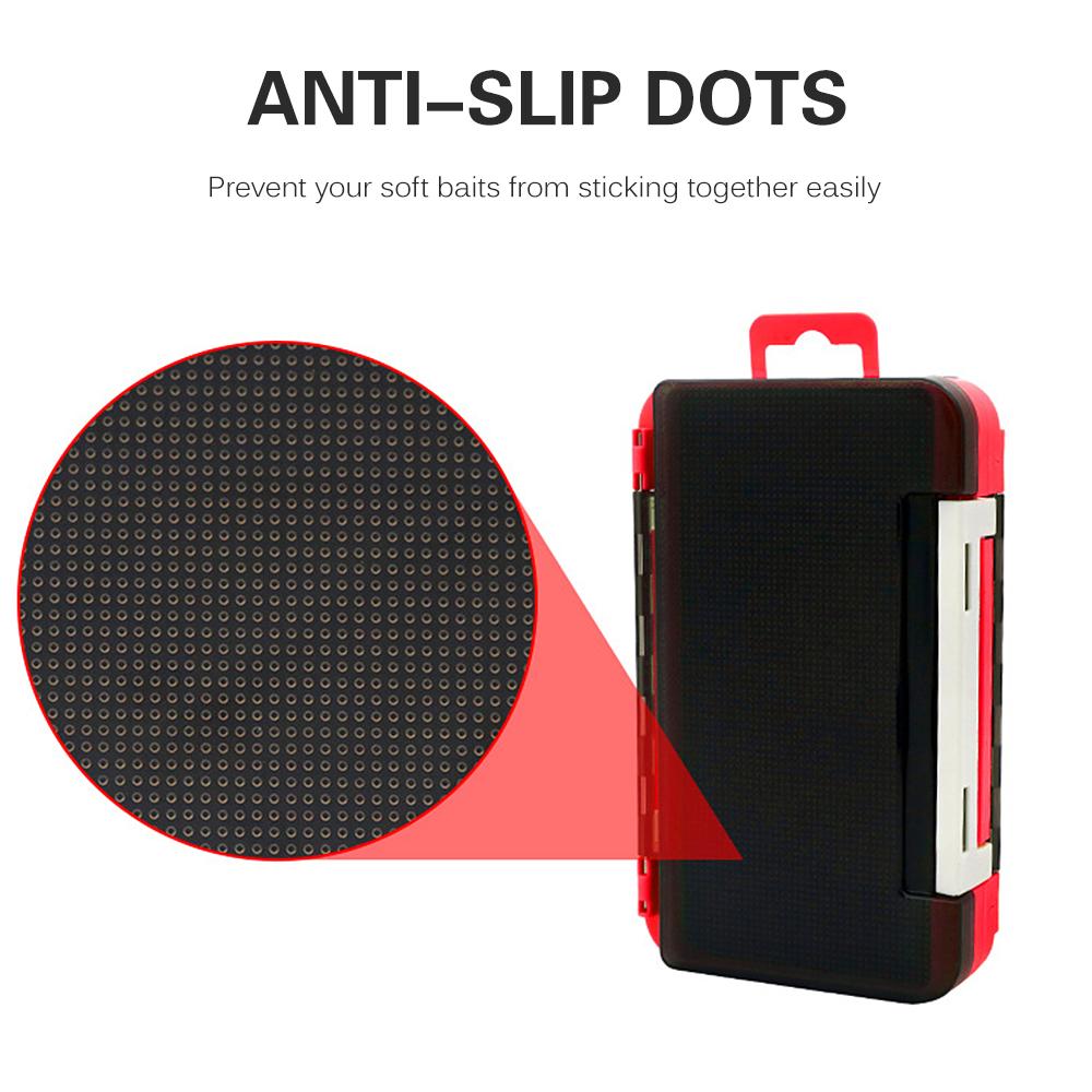 Double Sided Bait Box Lures Organizer Fishing Tackle Container
