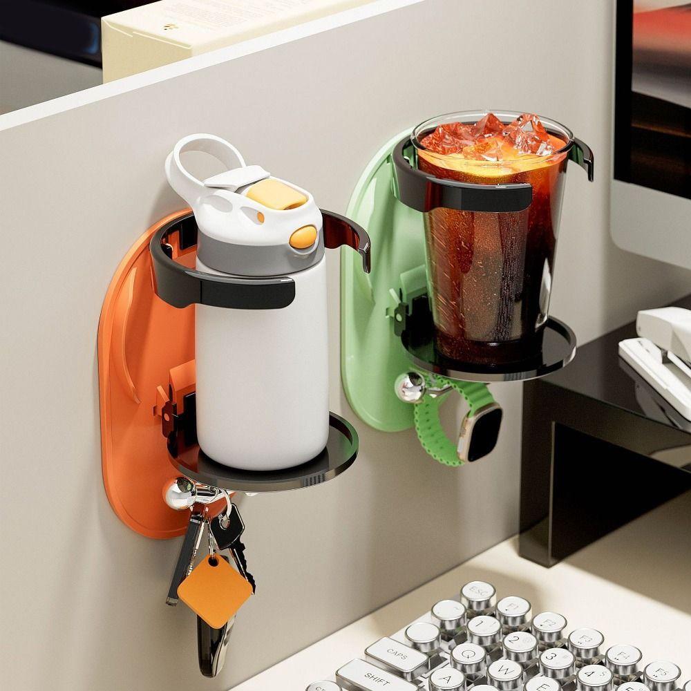 No Punching Record Cup Holder Plastic Drink Holder Cup Storage Rack for Living Room