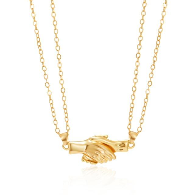 2 шт. / Лот Магнитное ожерелье для пары Дружба Сердце Подвеска Расстояние Граненый Шарм Ожерелье Для Женщин Подарок на День Святого Валентина