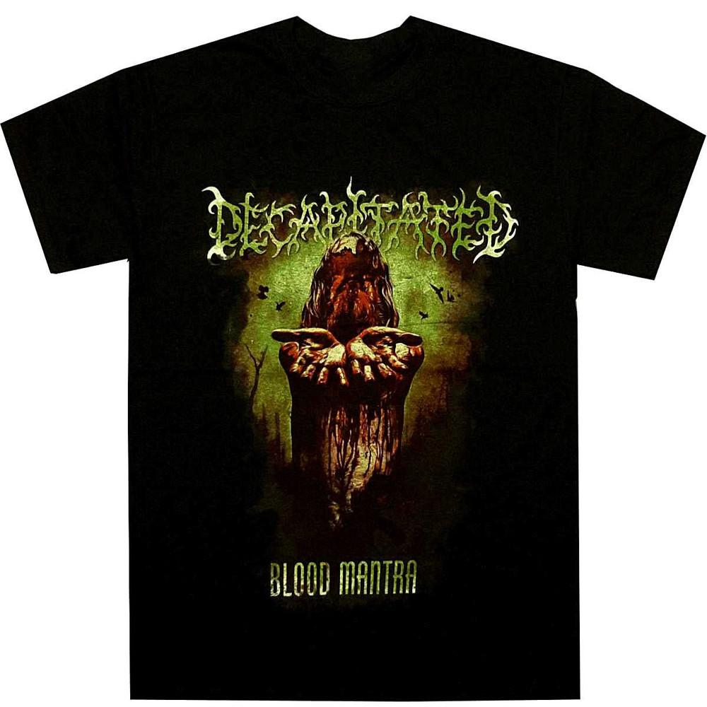 Футболка с принтом Decapitated Blood Mantra, короткий рукав, черная, хлопок, размеры от S до 5XL, E32.9, унисекс