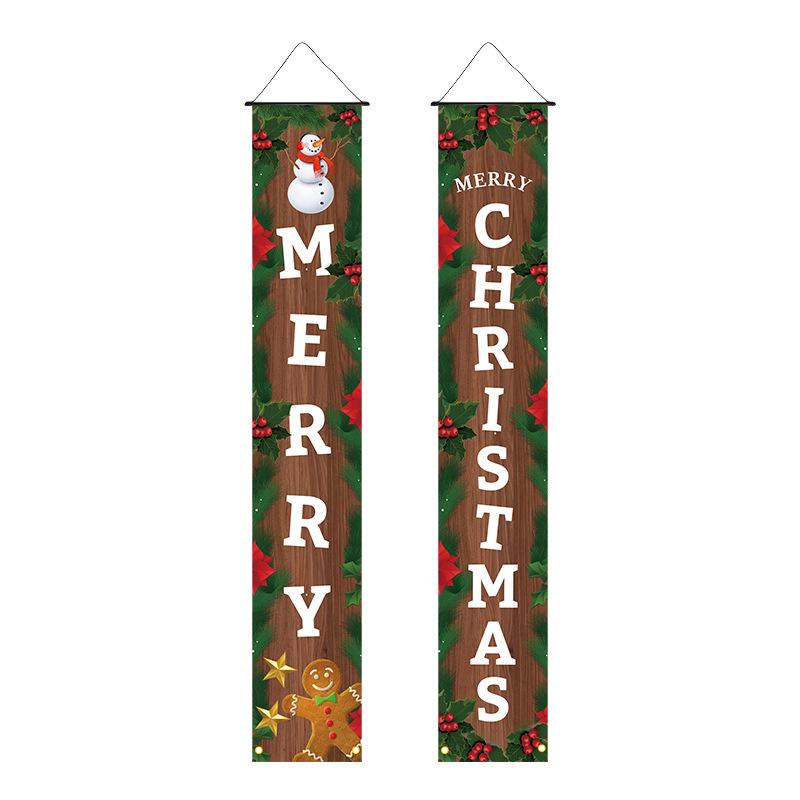 New Christmas Hanging Flag: Atmosphere Decoration, Ins Style Background Cloth, Custom Christmas Couplets for Porch (2026).