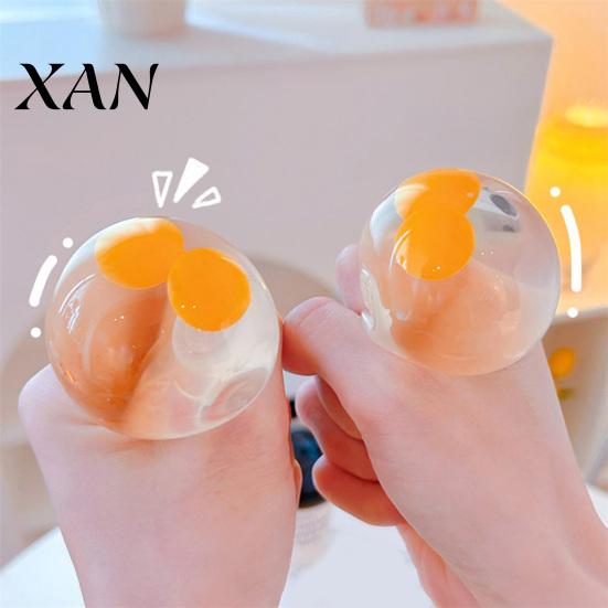 Sensory Stress Toy 1/2Pcs Relief Yolk Fidget Cartoon Pig Bunny Watermelon Double-yolked Portable Reducer Egg Squeeze Hand Exercise Relaxation
