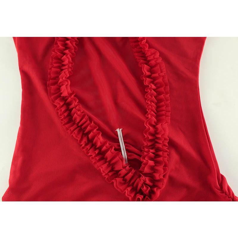 Женское сексуальное плиссированное кружевное платье Spice Girls с бретельками через шею