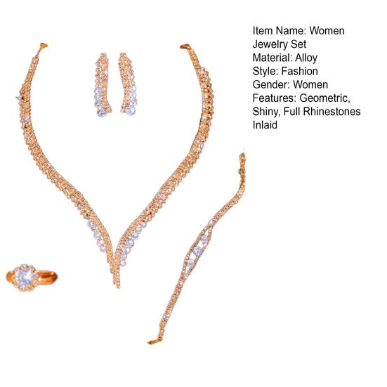 Популярный женский комплект ювелирных изделий, роскошный легкий декоративный комплект