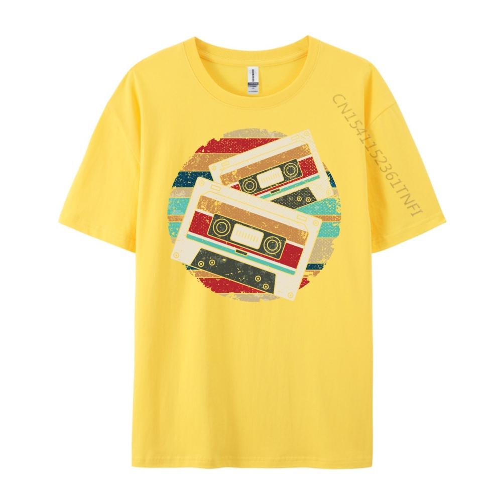 Retro 1980s 80s Music Lover Mixtape Cassette Mens Designer T Shirt Unisex Clothes T Shirt Vegan