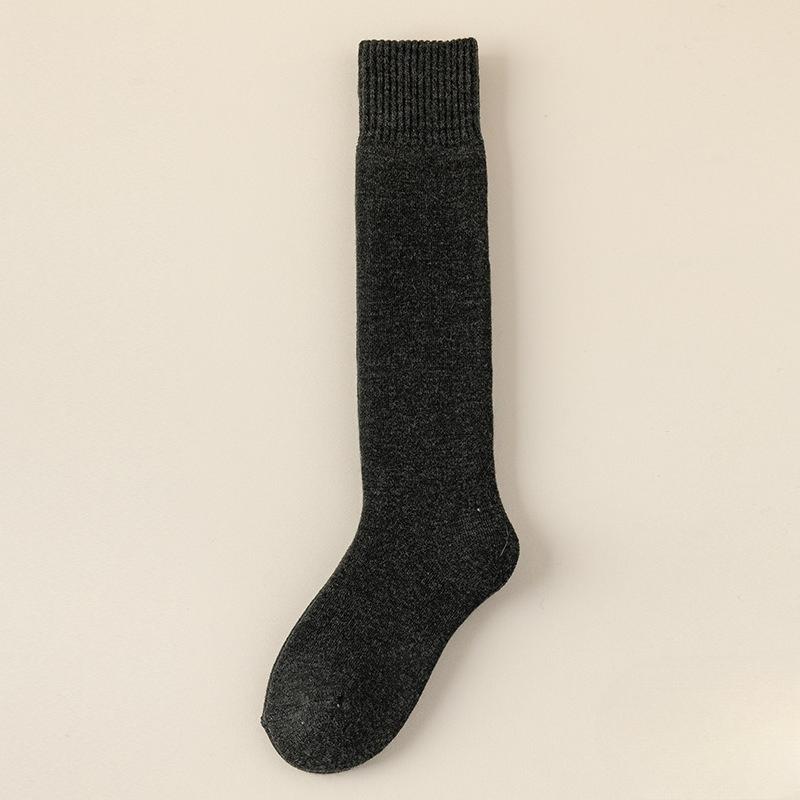 Thickened Cashmere Thigh-high Socks for Women, Cold-proof and Warm Wool Socks, Autumn and Winter Calf Socks for Men