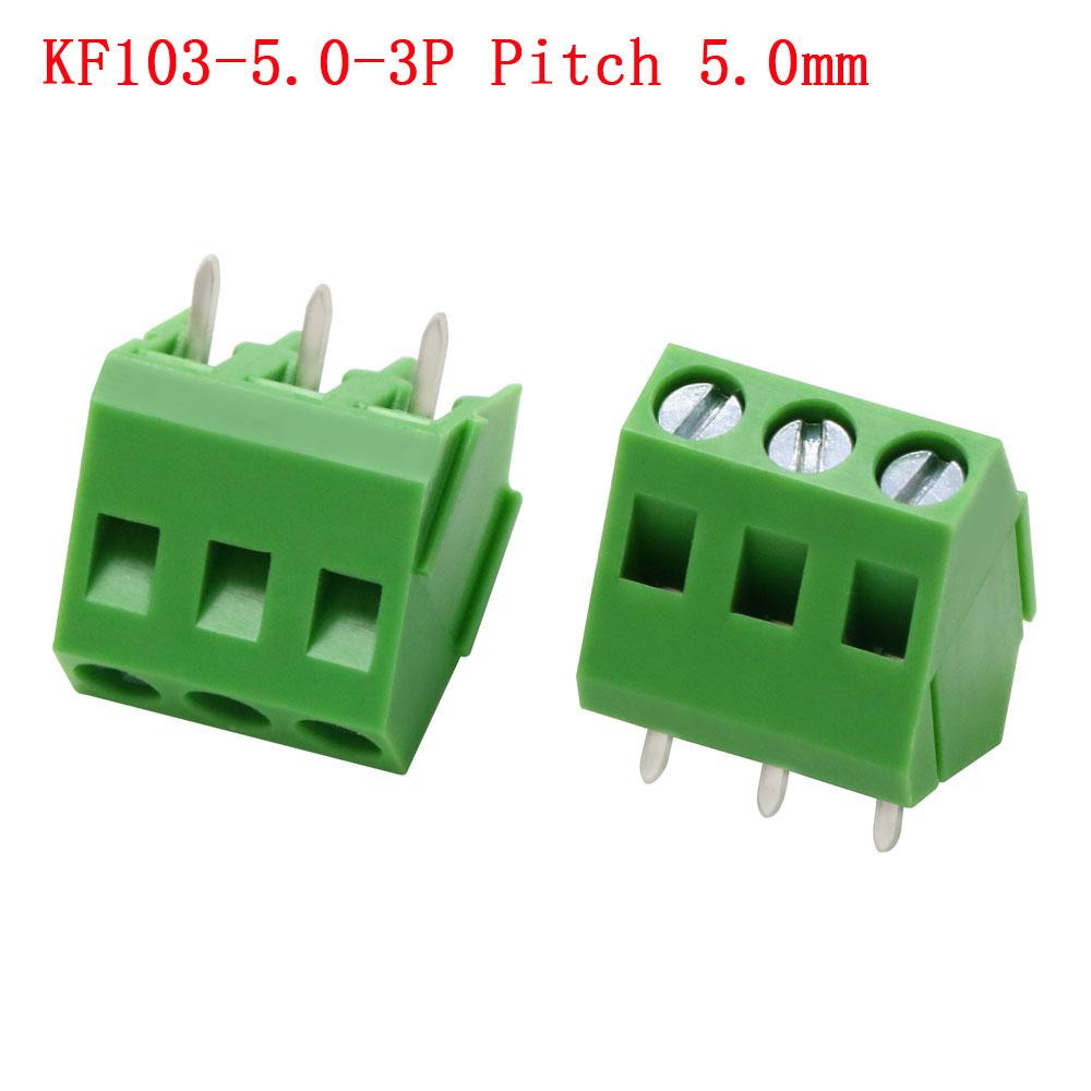 KF103/126/128/301/350/396-2Pin/3Pin 2.54/3.5/3.81/3.96/5.0/7.5mm Промежуточный блок Сращивание клеммы Винтовой тип PCB Винтовая клемма