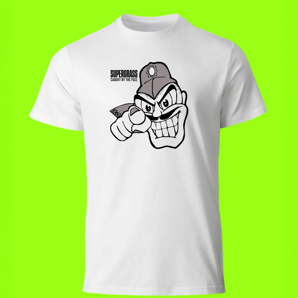 Supergrass - T Shirt - Caught By The Fuzz Cover - Indie Rock Britpop Band 90s