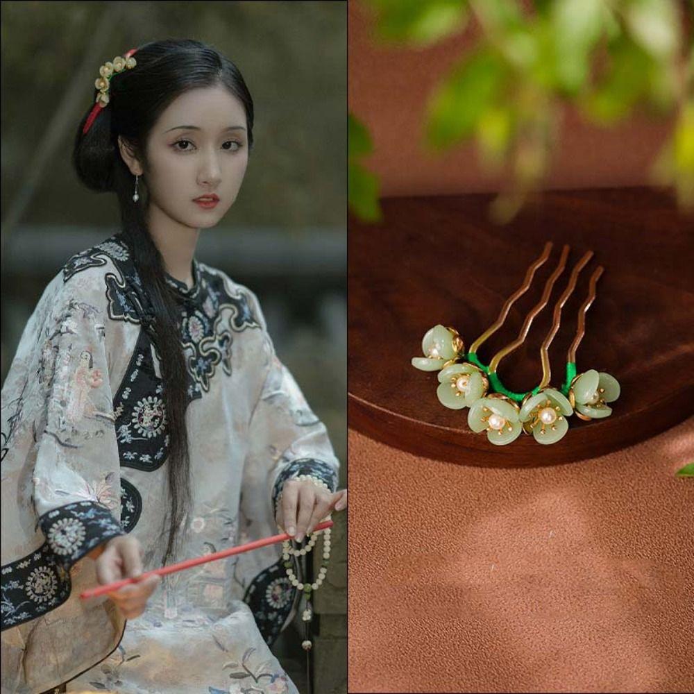 Flower Chinese Style Hair Stick Butterfly Hanfu Hairpin Cute   Cheongsam Accessories