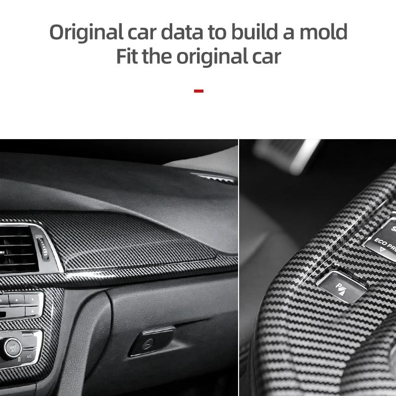 ABS салон автомобиля из углеродного волокна на приборной панели декоративная полоса наклейка для BMW F30 F32 F34 F36 3GT 3 4