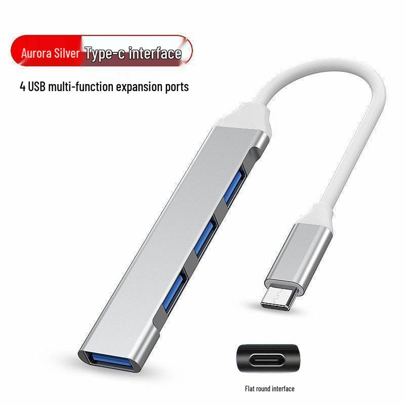 Многопортовый USB 3.0 хаб-разветвитель с Type-C для ноутбуков, планшетов и настольных компьютеров