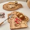 Разделочная доска с рисунком Kawaii, деревянная доска для еды, булочка с корицей, девочка, дети, хлеб, завтрак, тарелка, фруктовый десерт