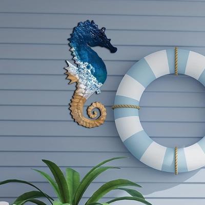 3 шт. Деревянное украшение на стену в виде морского конька, ручная резьба, тематика пляжа, знаки-морские коньки, подвеска, забавное настенное искусство, украшение с морскими животными