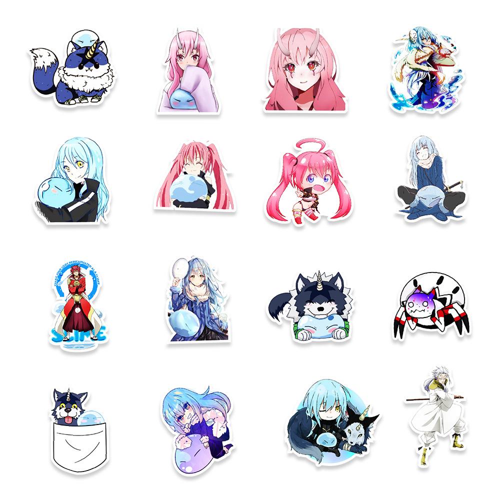 50 Pictures of Anime Rebirth, Become A Slime Graffiti Sticker, Car Trunk Refrigerator Decoration Sticker