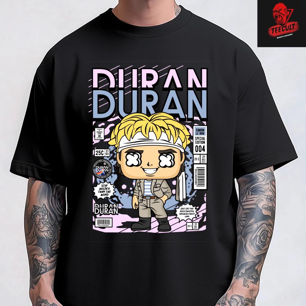 Мужские и женские футболки Duran Duran Классическая рок-группа Funko Pop Унисекс Хлопок