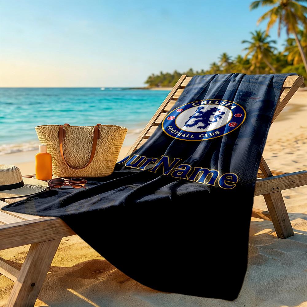 Chelsea Customizable Name Beach Towel High Absorbency & Quick-Dry