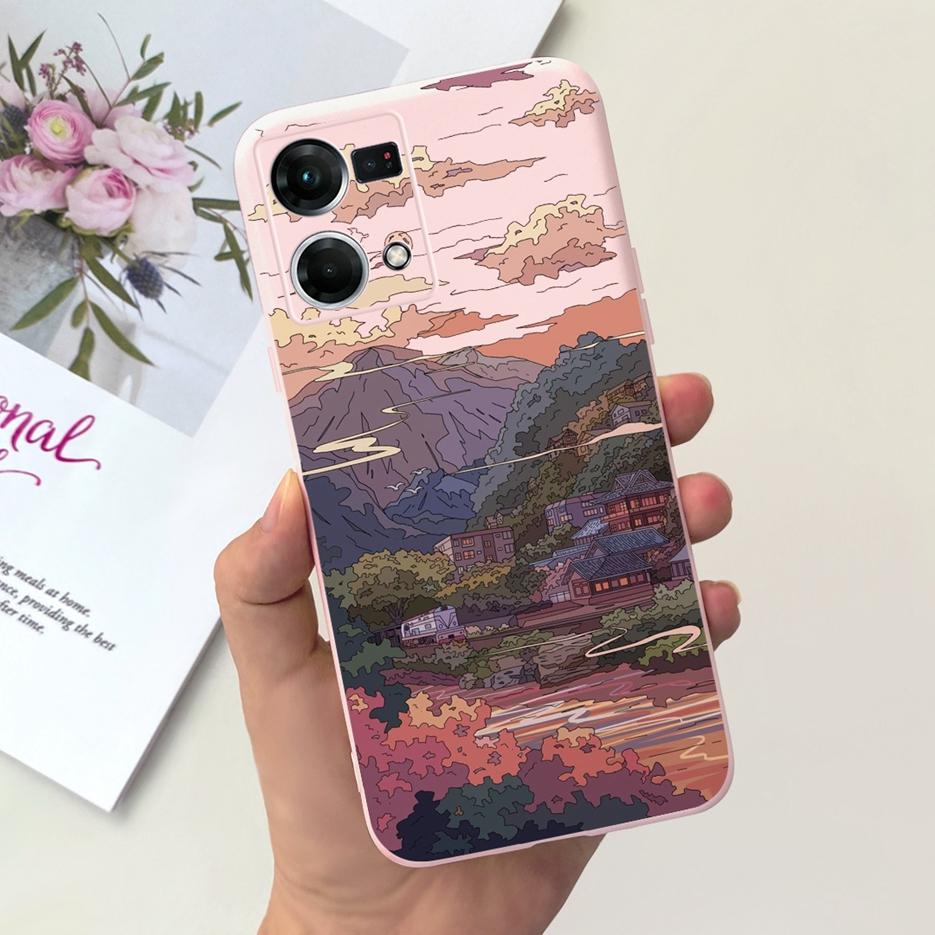 For Oppo F21 Pro 4G Case Oppo Reno7 CPH2363 Cute Fashion Cartoon Cover Soft Silicone Phone Case For Oppo Reno 7 F21Pro 4G Bumper