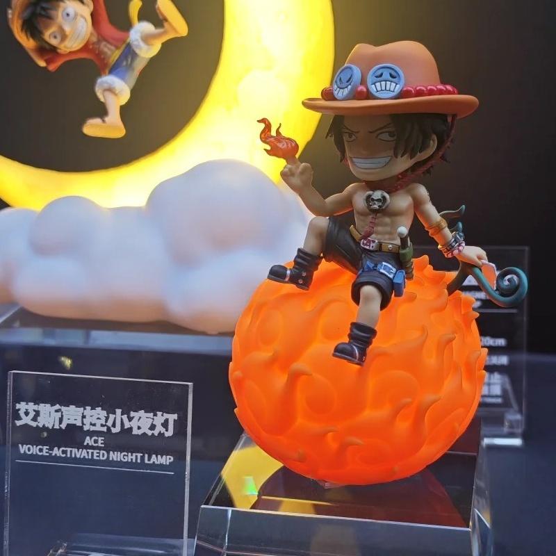 Новейшая серия Дьявольских плодов One Piece Ночник с голосовым управлением Фигурка Аниме Луффи Нико Робин Чоппер Портгас Д. Эйс Игрушечные Подарки