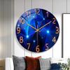 12" Geometric Starry Sky Tempered Glass Silent Wall Clock for Living Room