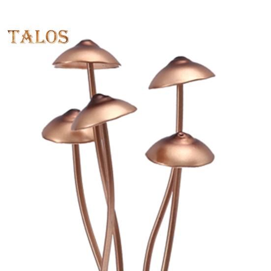 Mushroom Metal Decorative Garden Stake Rustproof Corrosion Resistant Simple Installation Outdoor Pathway Patio Mushroom Statue